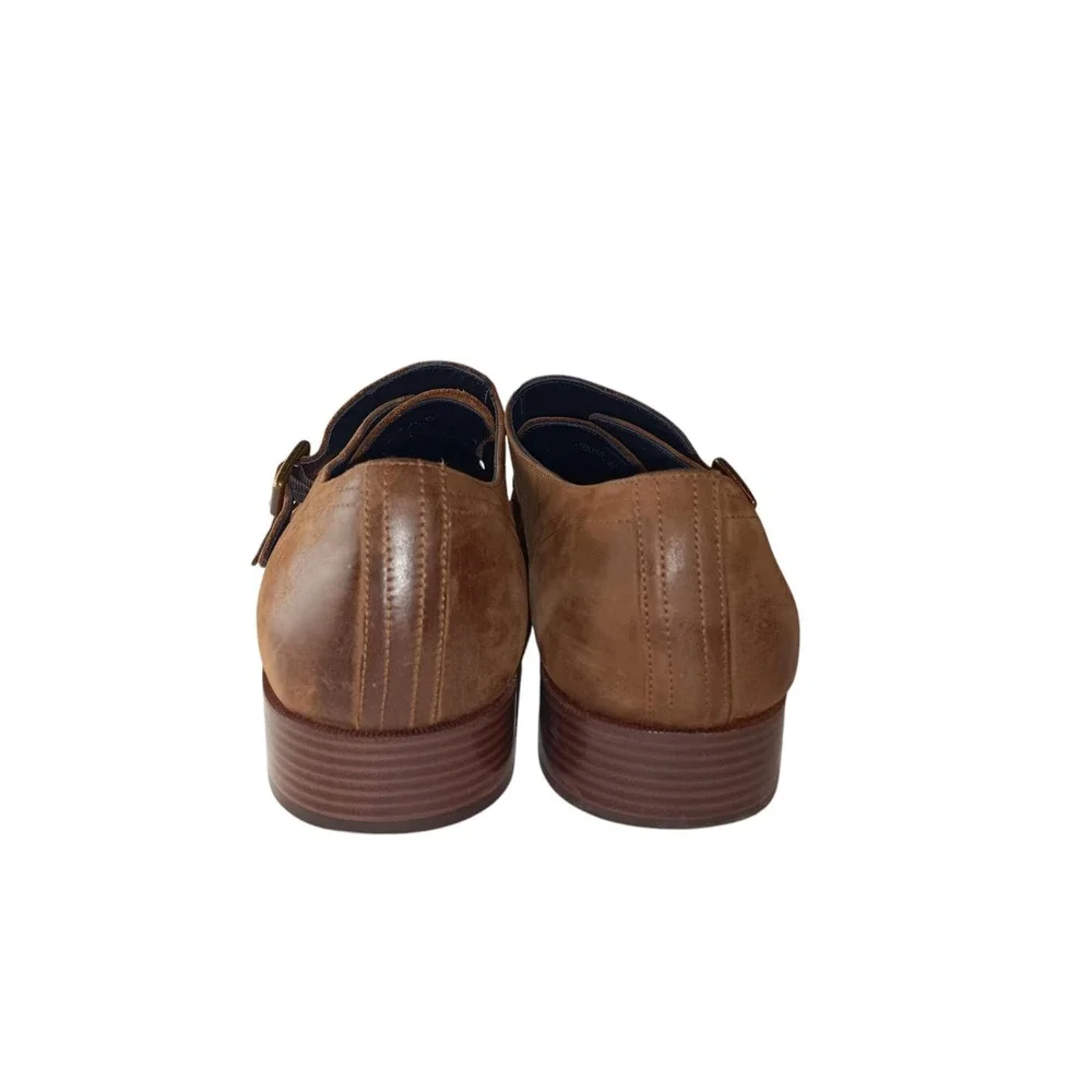 Cole Haan Oxford Mens sz 11 M Brown Double Monk Strap Leather Dress Shoes C26739